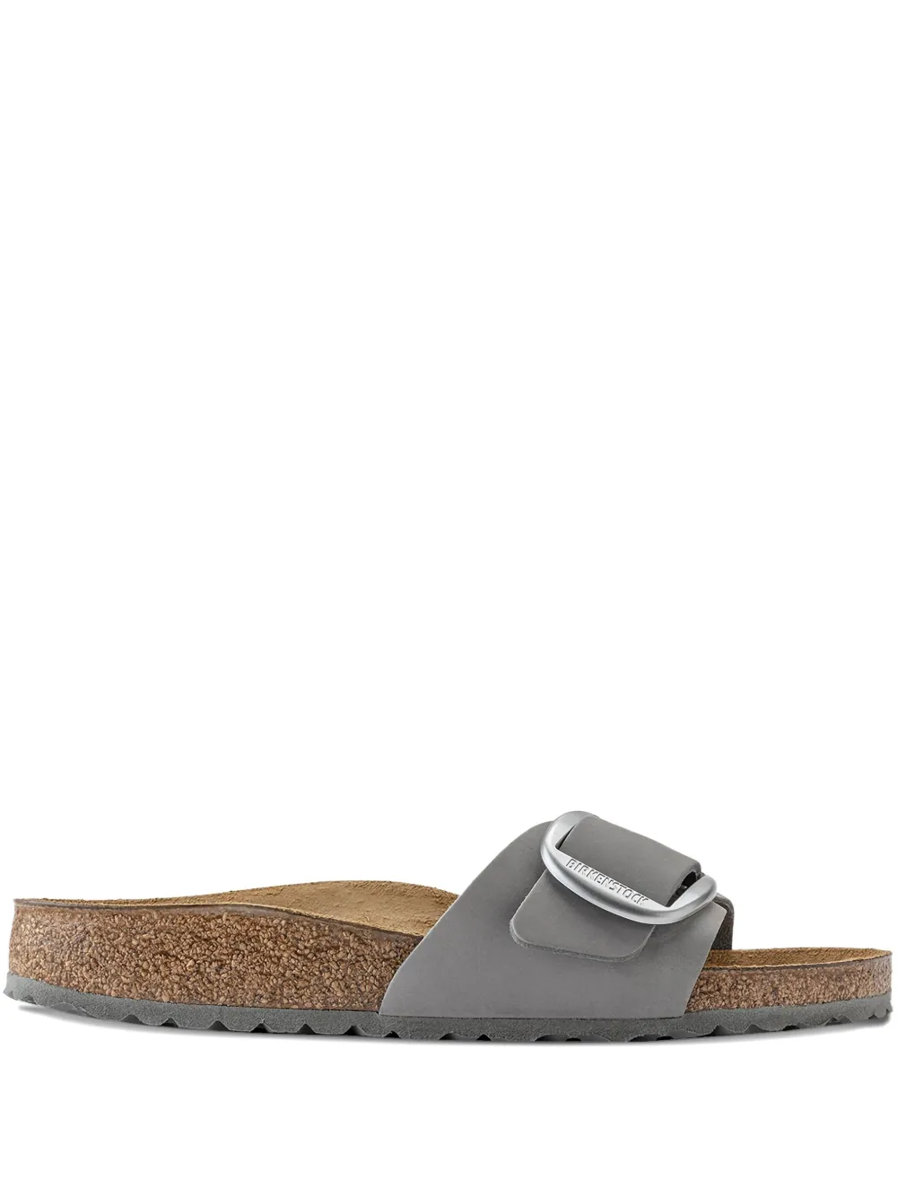 Birkenstock buckle-fastened leather sandals Grey