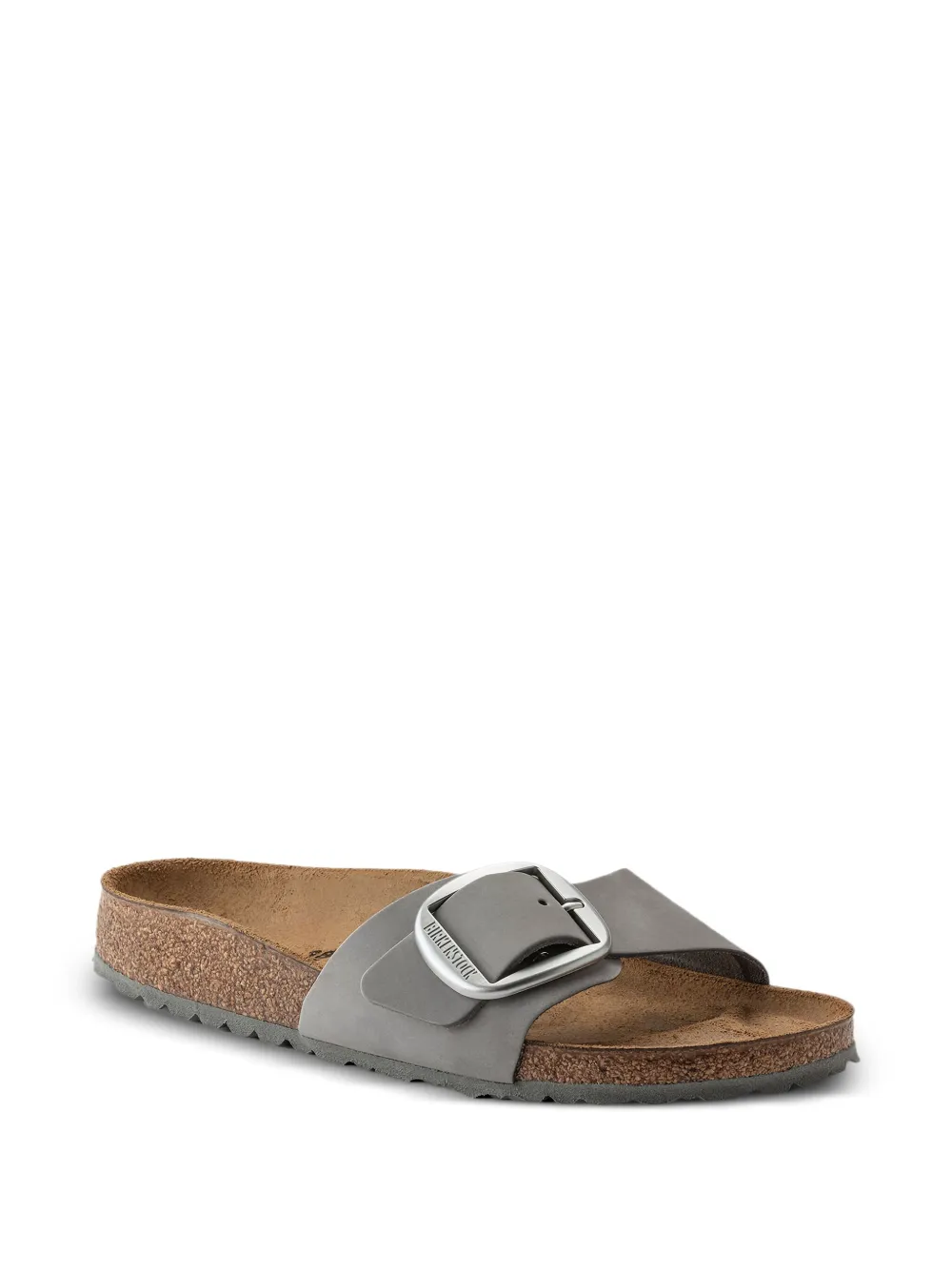 Birkenstock buckle-fastened leather sandals Grey