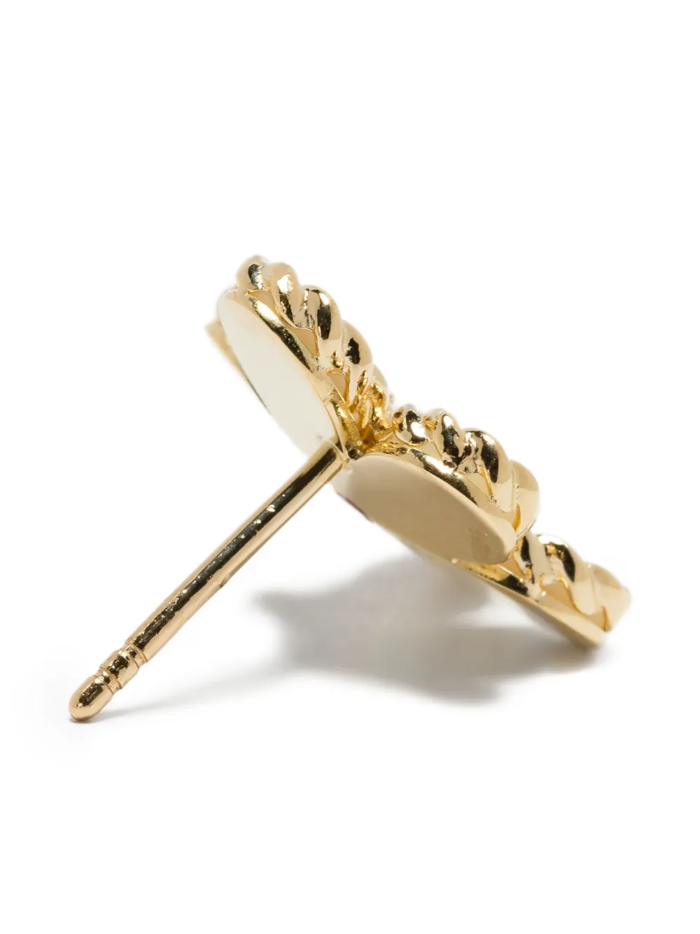 18k Yellow Gold Diamond And Mother-Of-Pearl Earrings