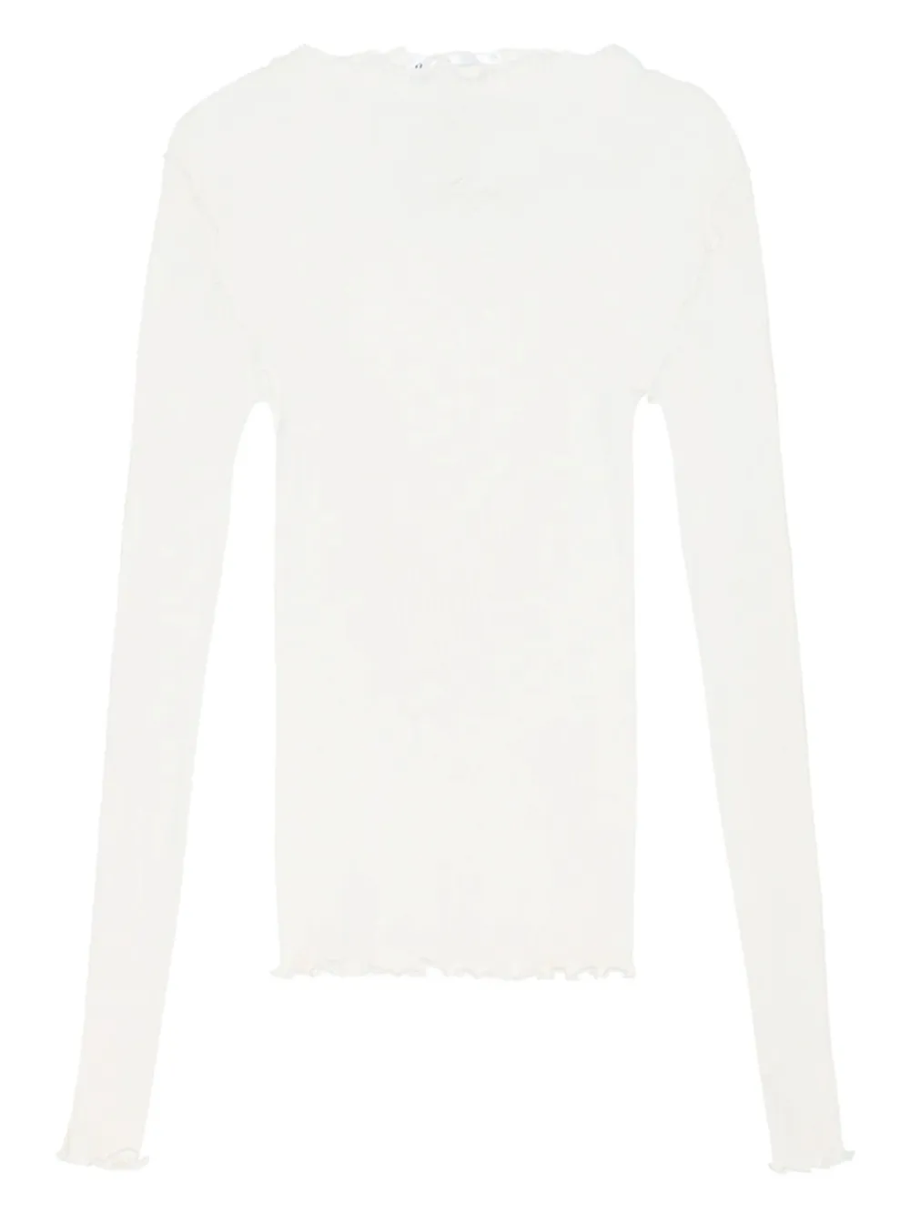OpéraSPORT  Aline ruffled-hems ribbed T-shirt | White | Image 1