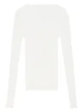 OpéraSPORT Aline ruffled-hems ribbed T-shirt - White