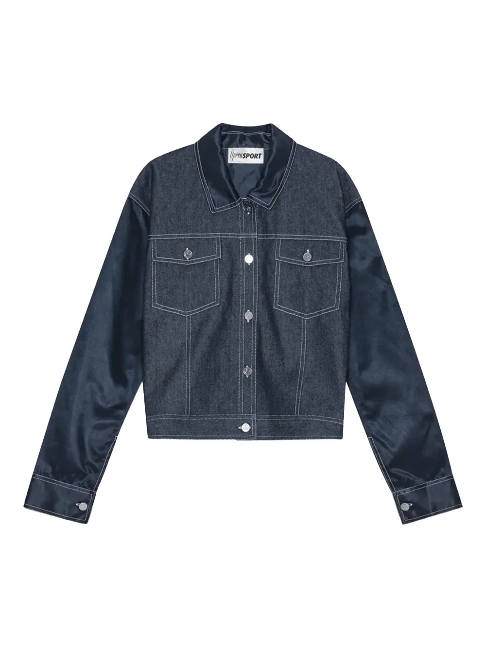 OpéraSPORT buttoned denim jacket | Blue | Image 1