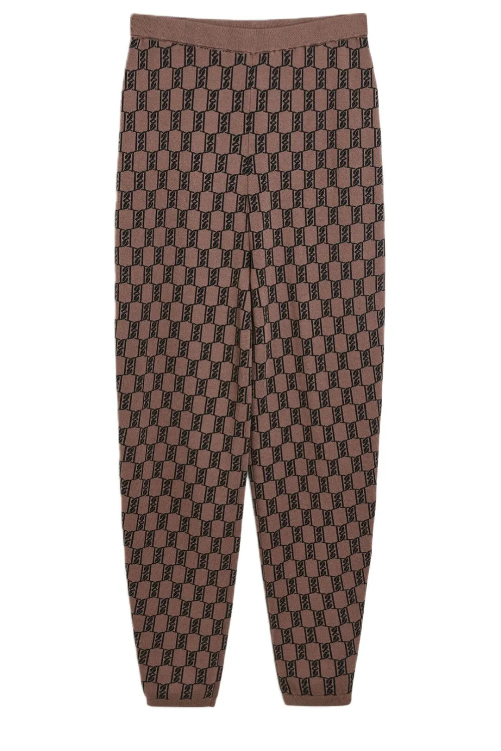 By Malene Birger monogram knit sweatpants | Brown | Image 1