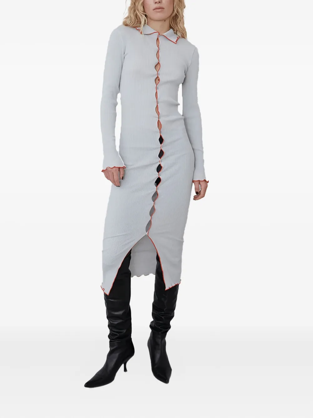 OpéraSPORT Èlèanor midi-jurk van biologisch katoen - Grijs