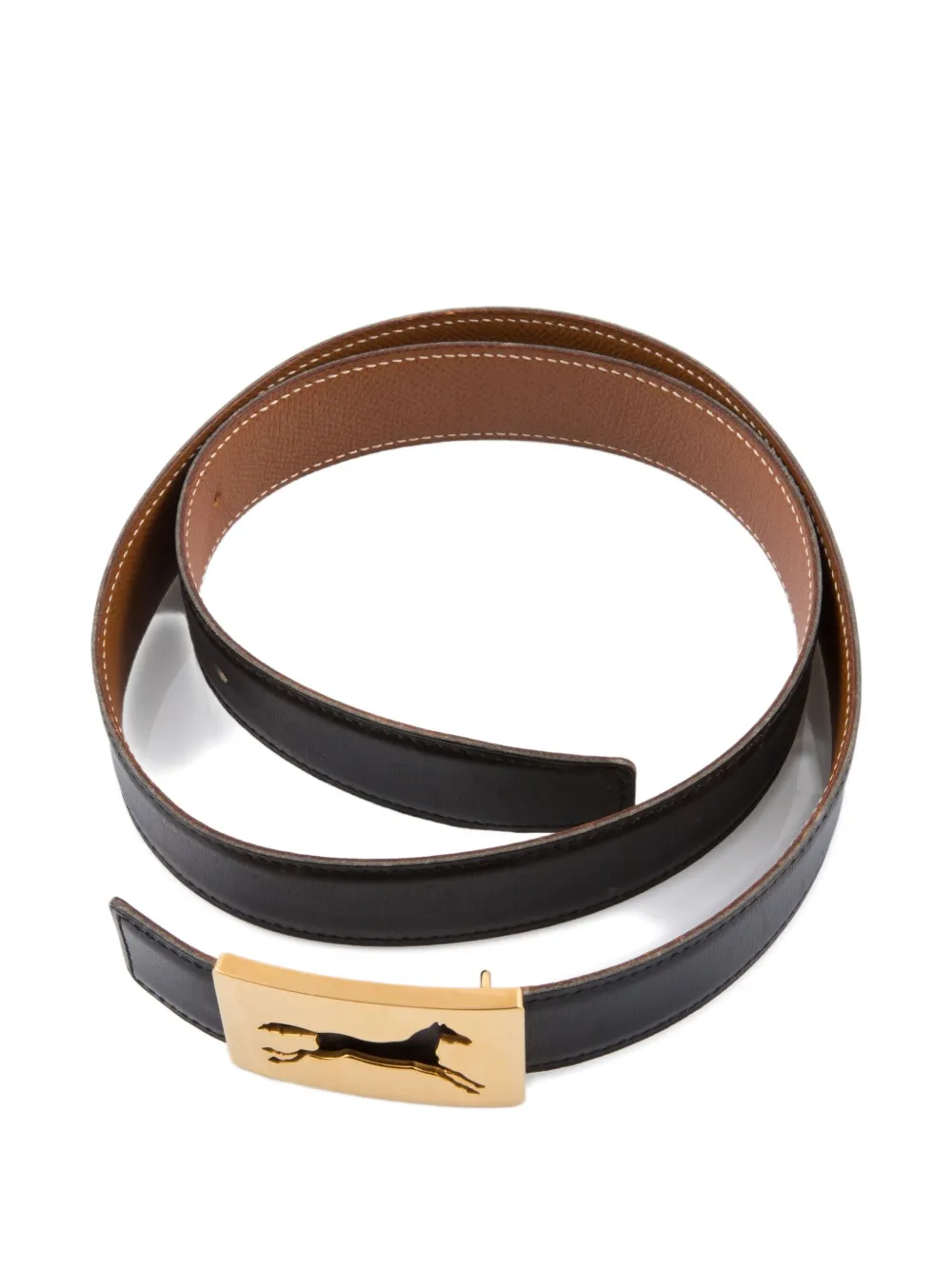 Hermès Pre-Owned 1994 horse-buckle leather belt - ブラック Hermès Pre-Owned 1994 horse-buckle leather belt - ブラック