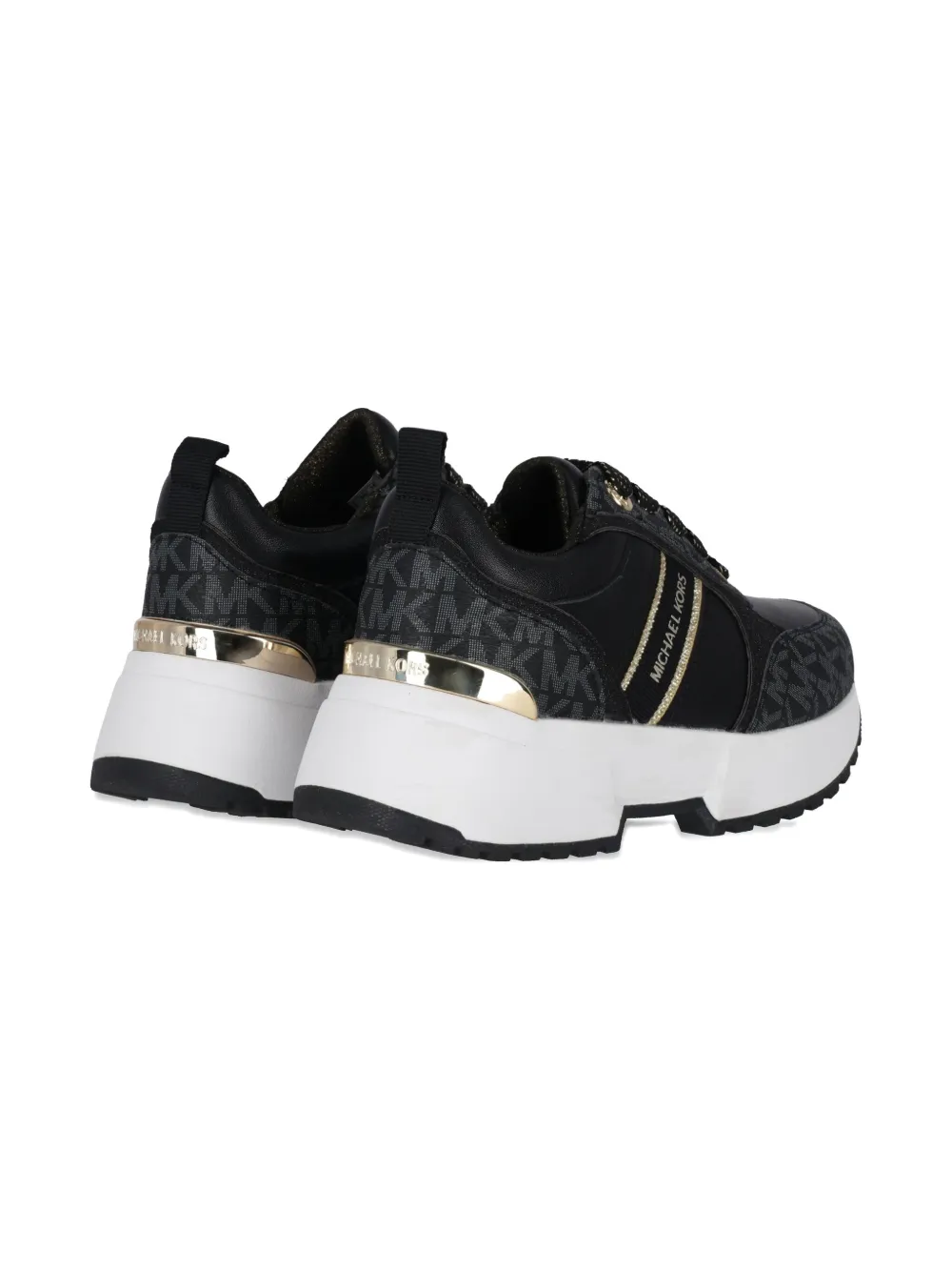 Michael Kors Kids logo-print platform sneakers Black