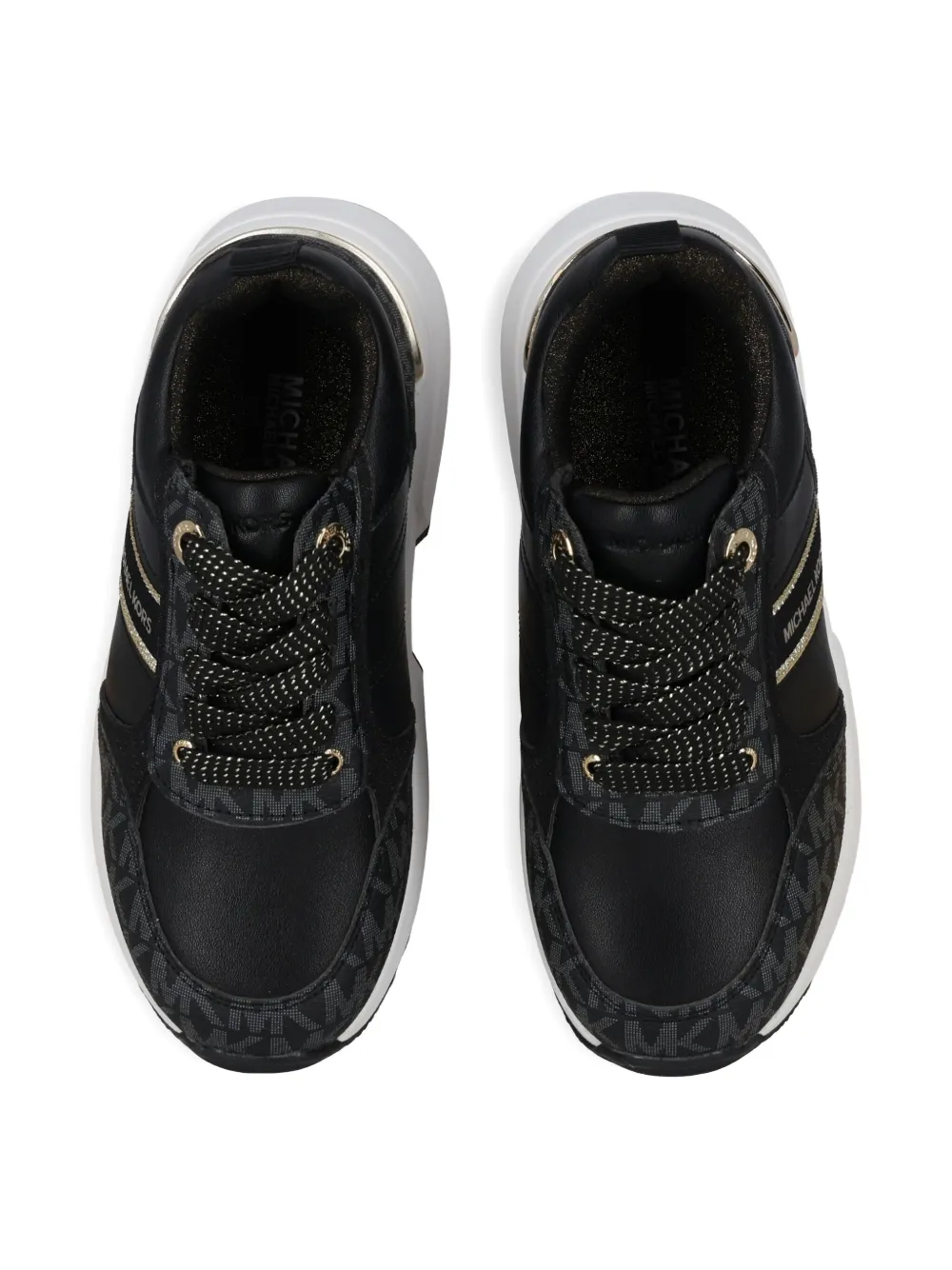 Michael Kors Kids logo-print platform sneakers Black
