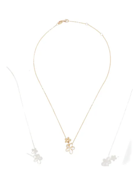 Roberto Coin 18K yellow gold diamond and mother of pearl necklace