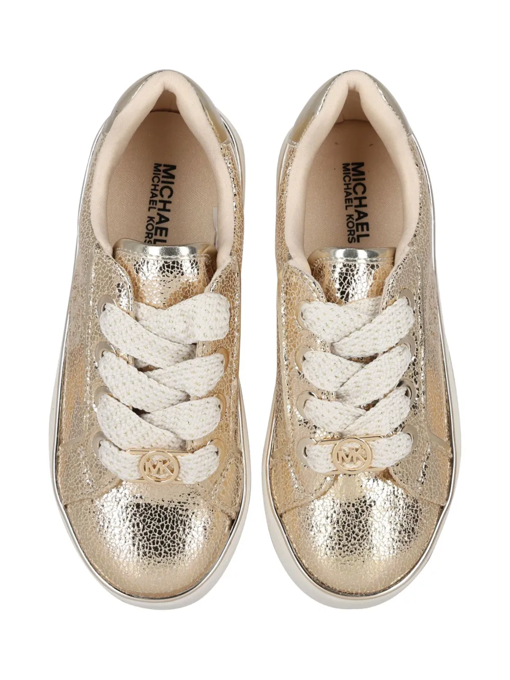 Michael Kors Kids logo-embellished sneakers Gold