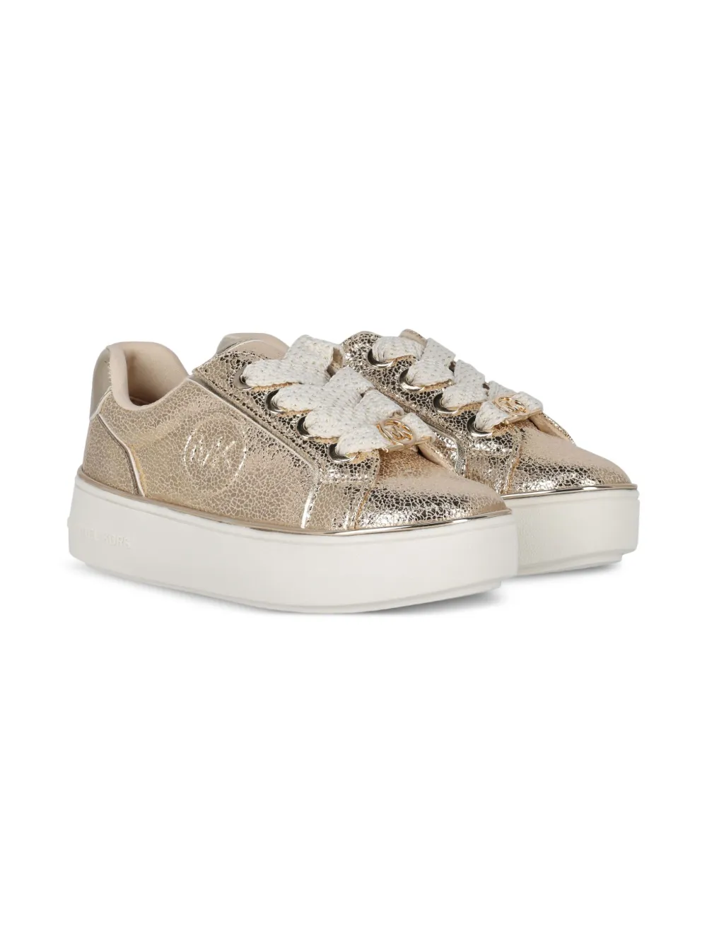 Michael Kors Kids logo-embellished sneakers Gold