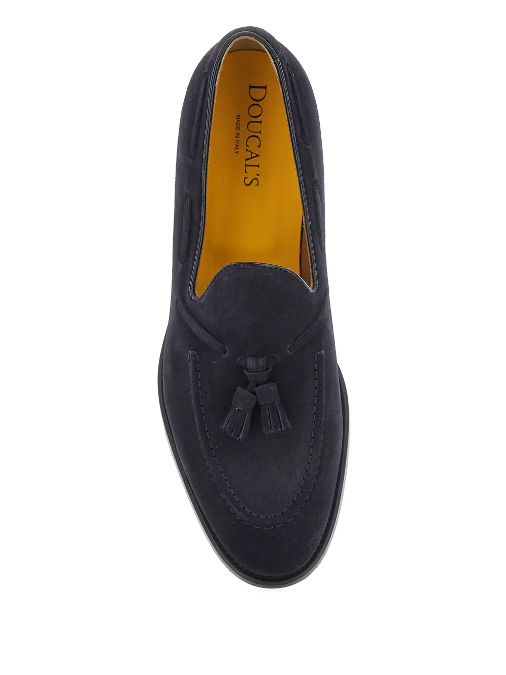 Doucal's tassel-detail suede loafers Blue