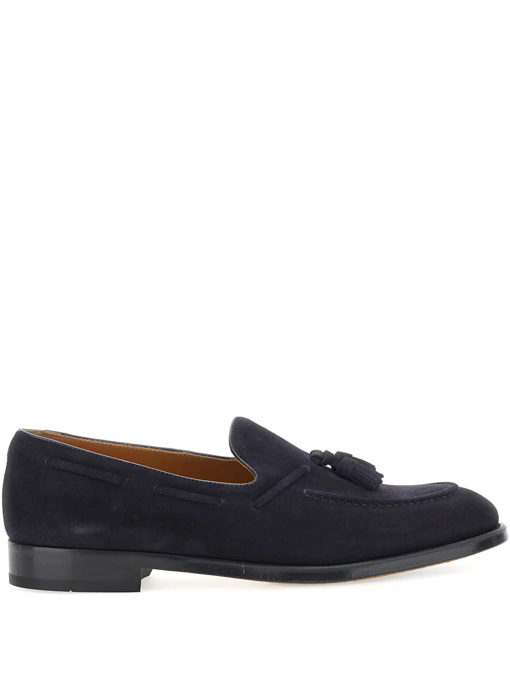 Doucal's tassel-detail suede loafers Blue