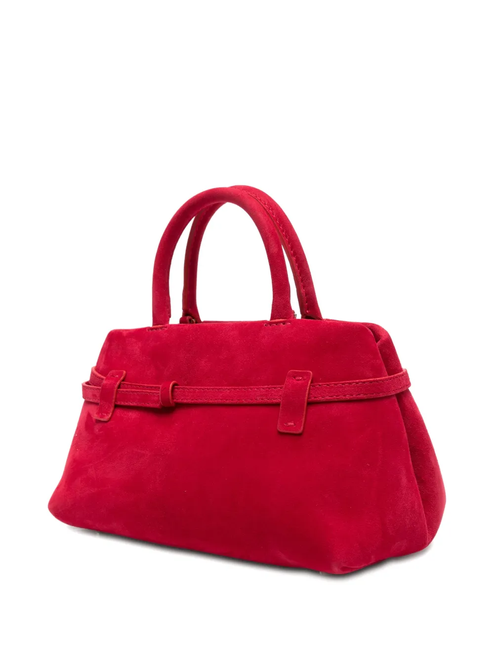 Manu Atelier Le Cambon Suede Tote Bag In Red