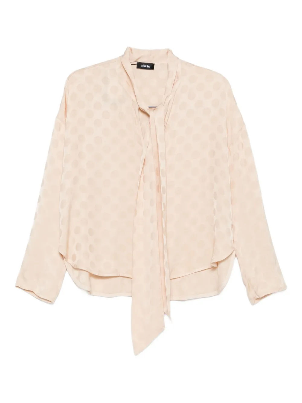 DIXIE polka-dot pattern tie-neck blouse | Neutrals | Image 1