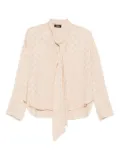 DIXIE polka-dot pattern tie-neck blouse - Neutrals