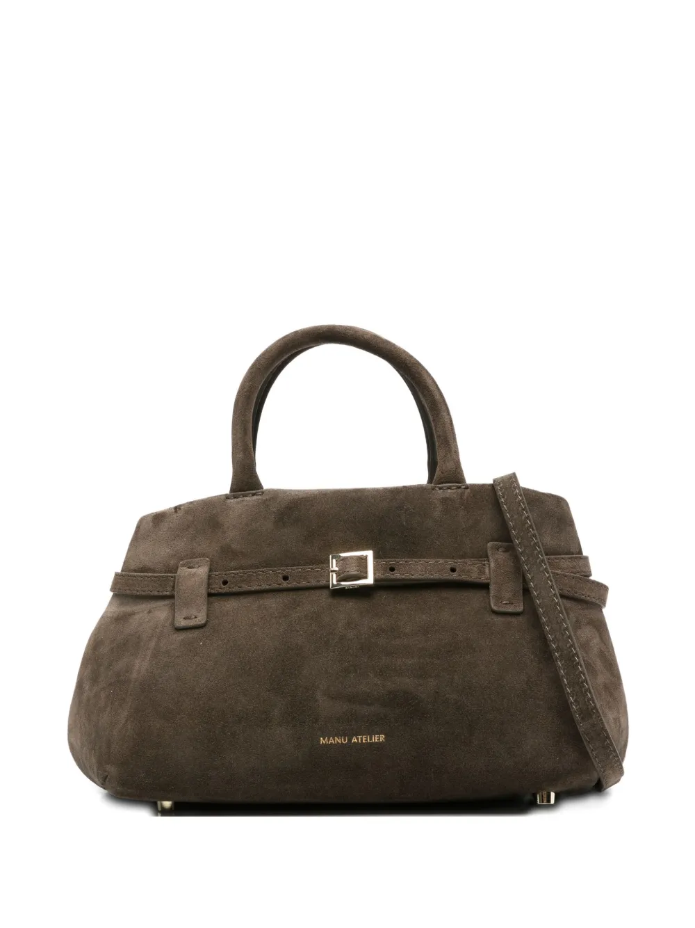 Manu Atelier Le Cambon suede tote bag | Green | Image 1