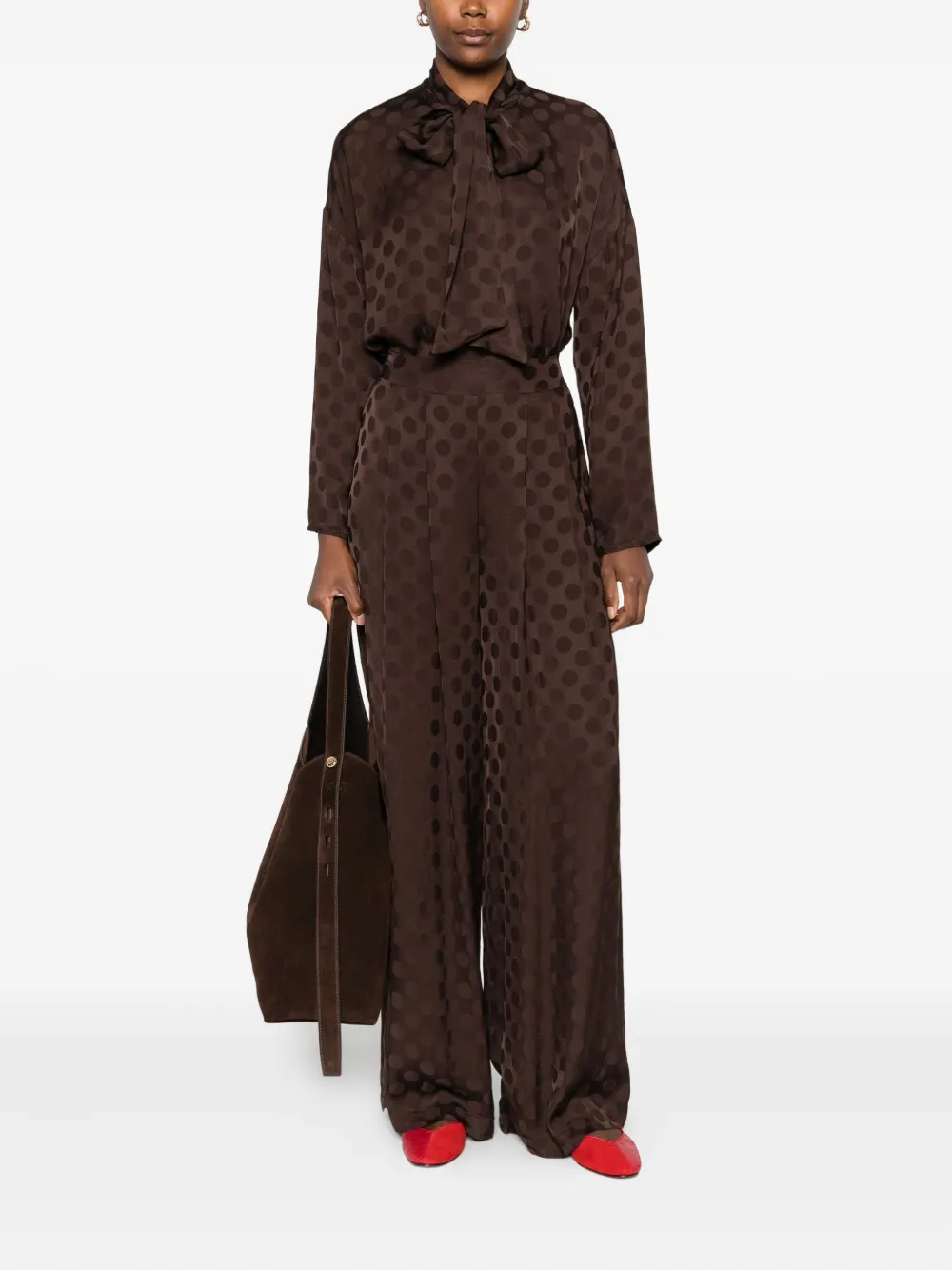 DIXIE polka-dot tie-neck blouse | Blouses | Image 2