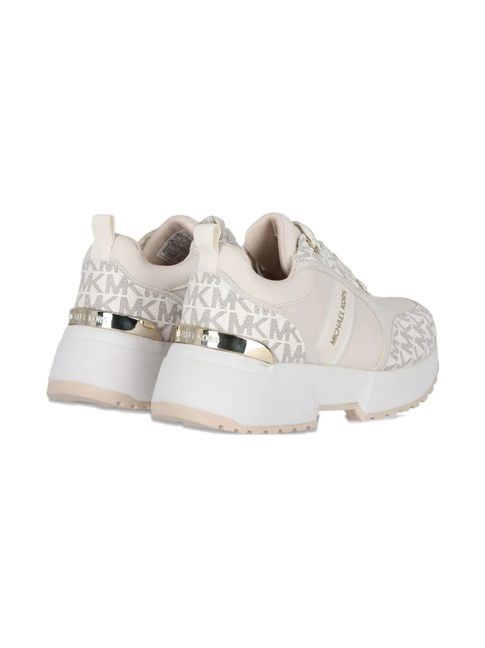 Michael Kors Kids logo-plaque platform sneakers White