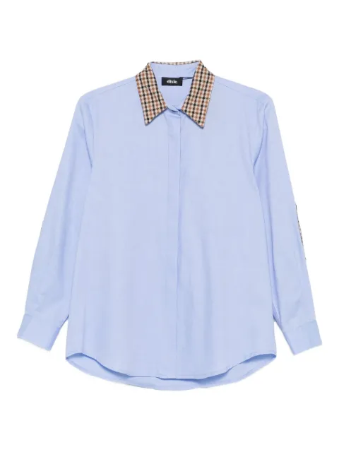 DIXIE checked-collar cotton shirt