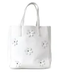 Prada Pre-Owned 1999 floral-appliqué tote bag - White