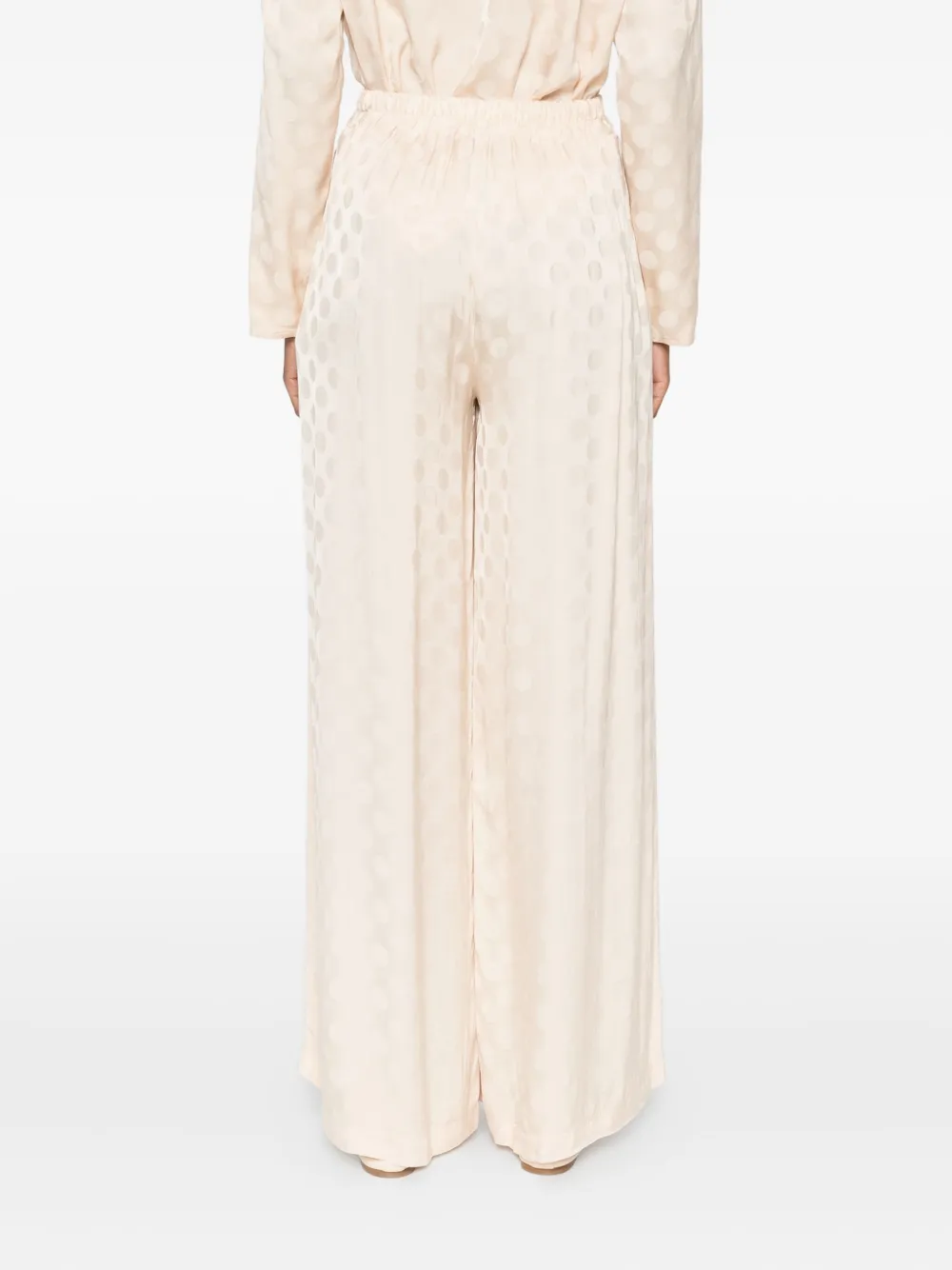 Dixie Pleated Polka-dot Trousers In Neutral