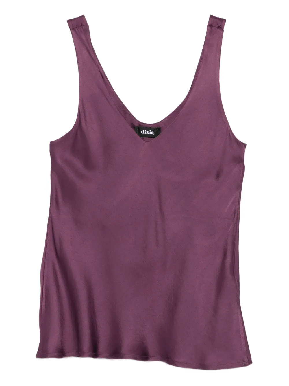 Dixie V-neck Satin Top In Red