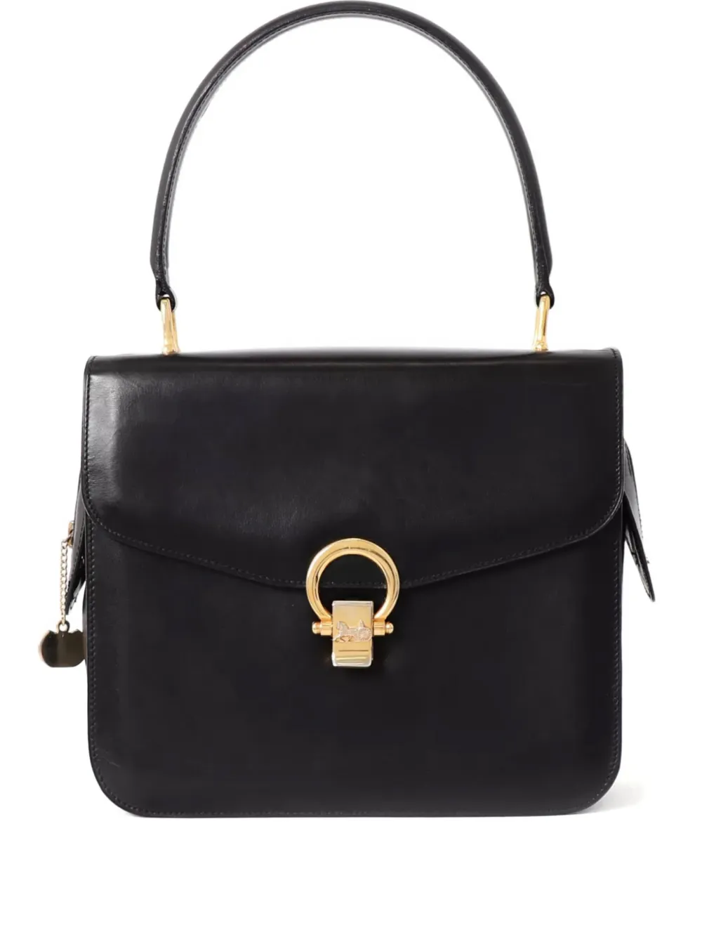 Celine Pre-Owned 1990s top-handle calfskin leather handbag - Nero