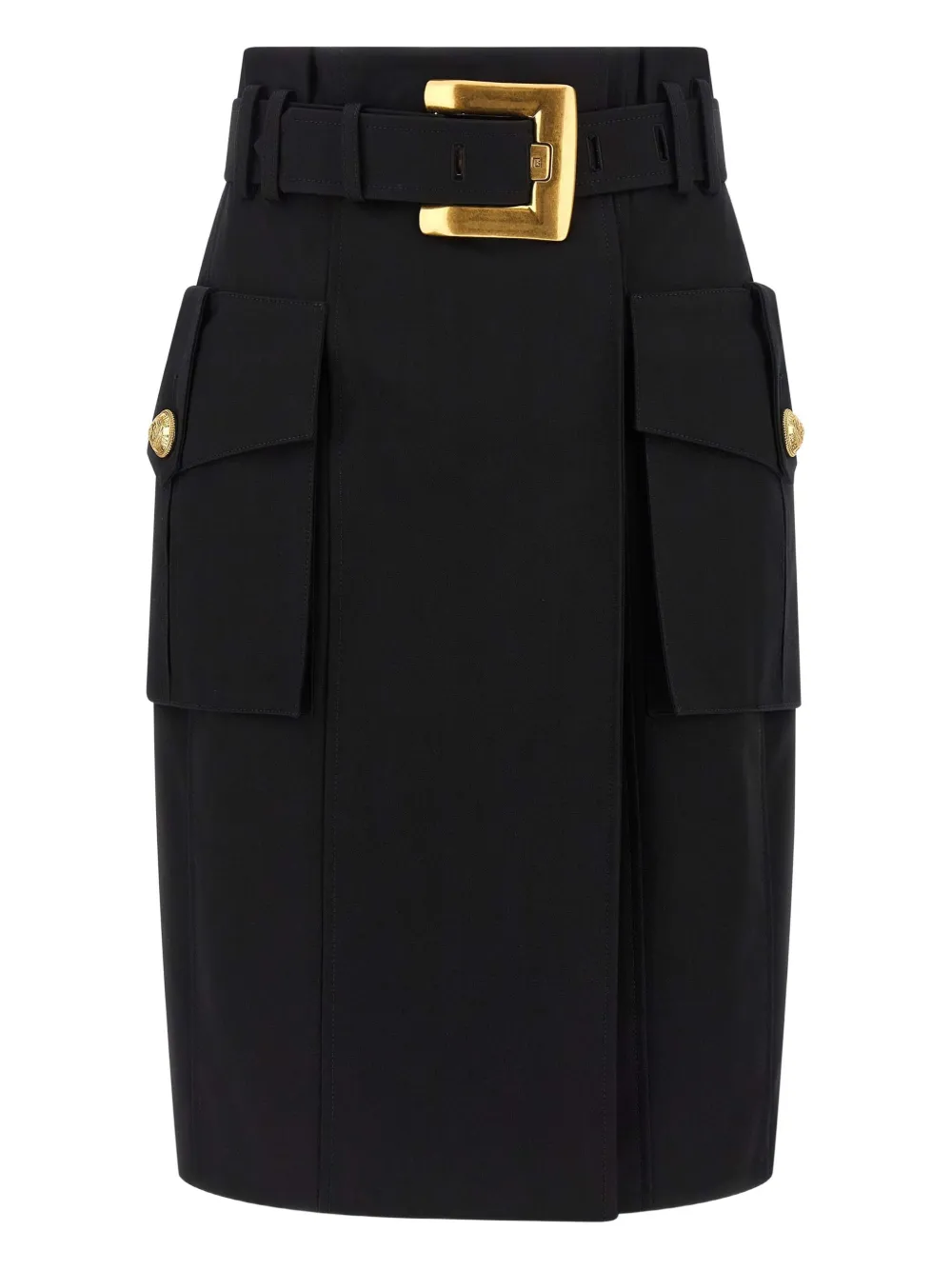Balmain belted cargo pencil skirt - ブラック Balmain belted cargo pencil skirt - ブラック