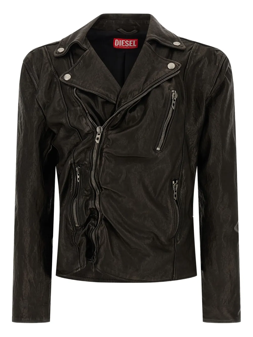 Diesel L-Uncan biker jacket | Black | Image 1