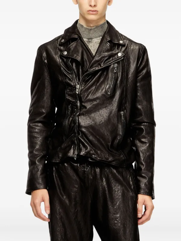 Diesel L-Uncan ライダースジャケット | ブラック | FARFETCH JP