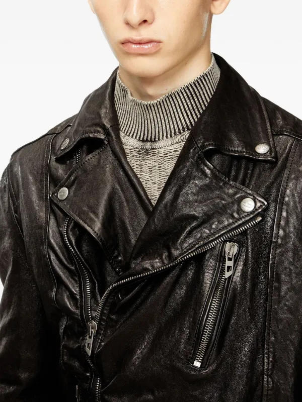 Diesel L-Uncan ライダースジャケット | ブラック | FARFETCH JP