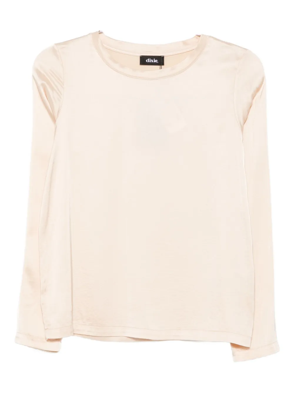 DIXIE long-sleeve satin T-shirt | Neutrals | Image 1