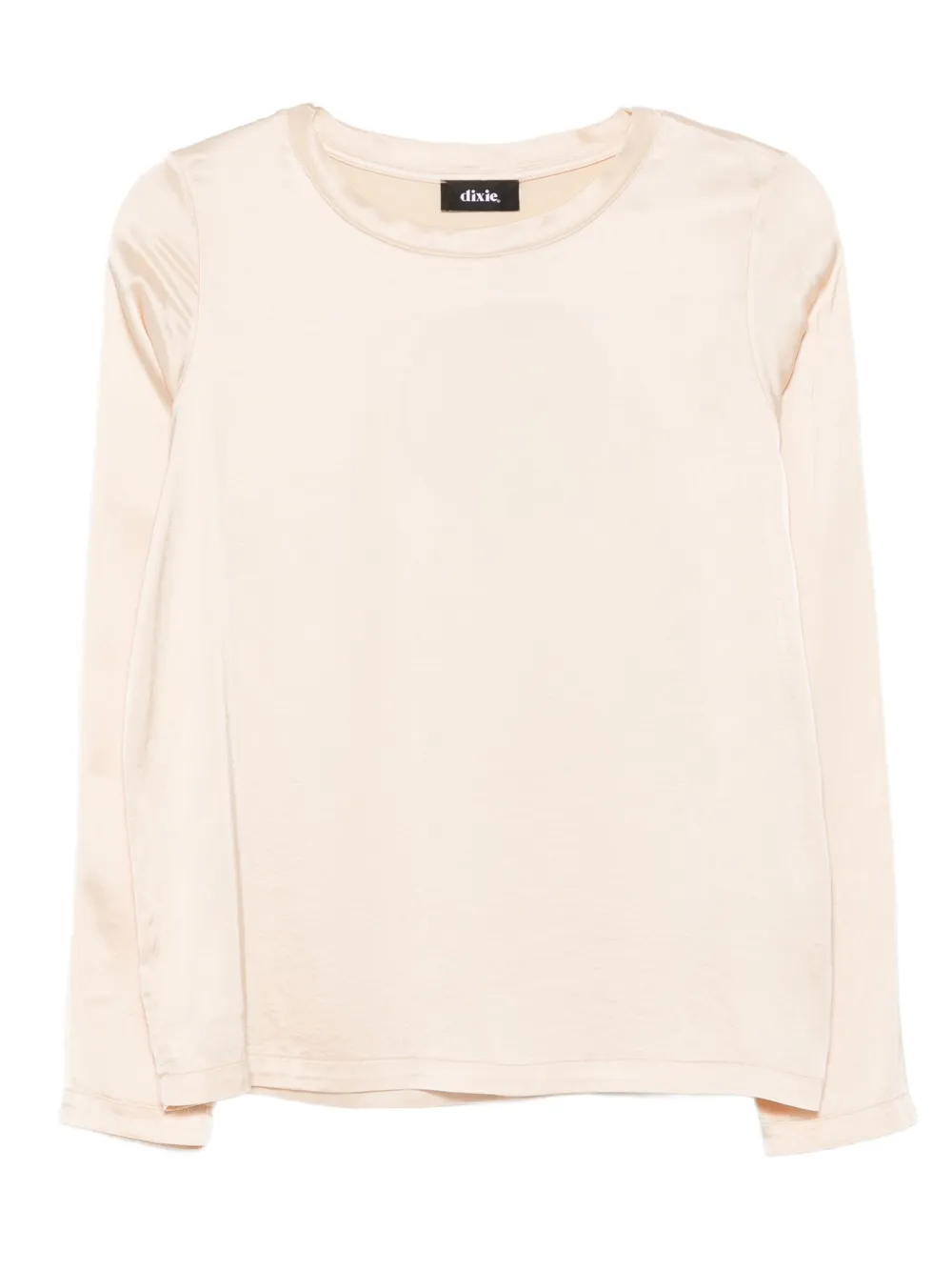 DIXIE long-sleeve satin T-shirt | Neutrals | Image 1