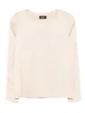 DIXIE long-sleeve satin T-shirt - Neutrals
