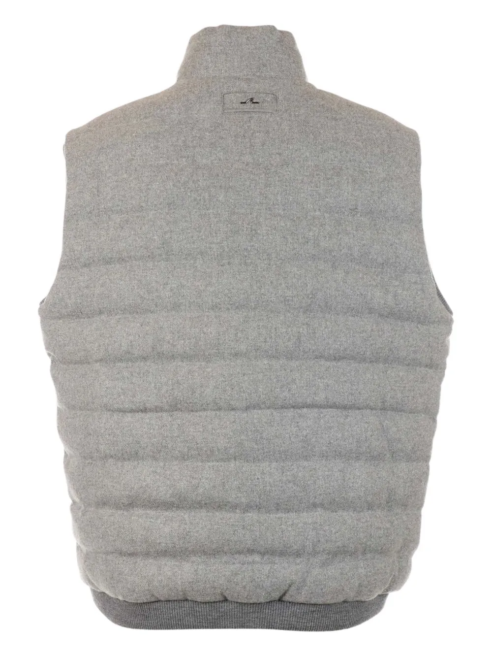 Paul & Shark Padded Gilet In Wool And Cashmere In Gray