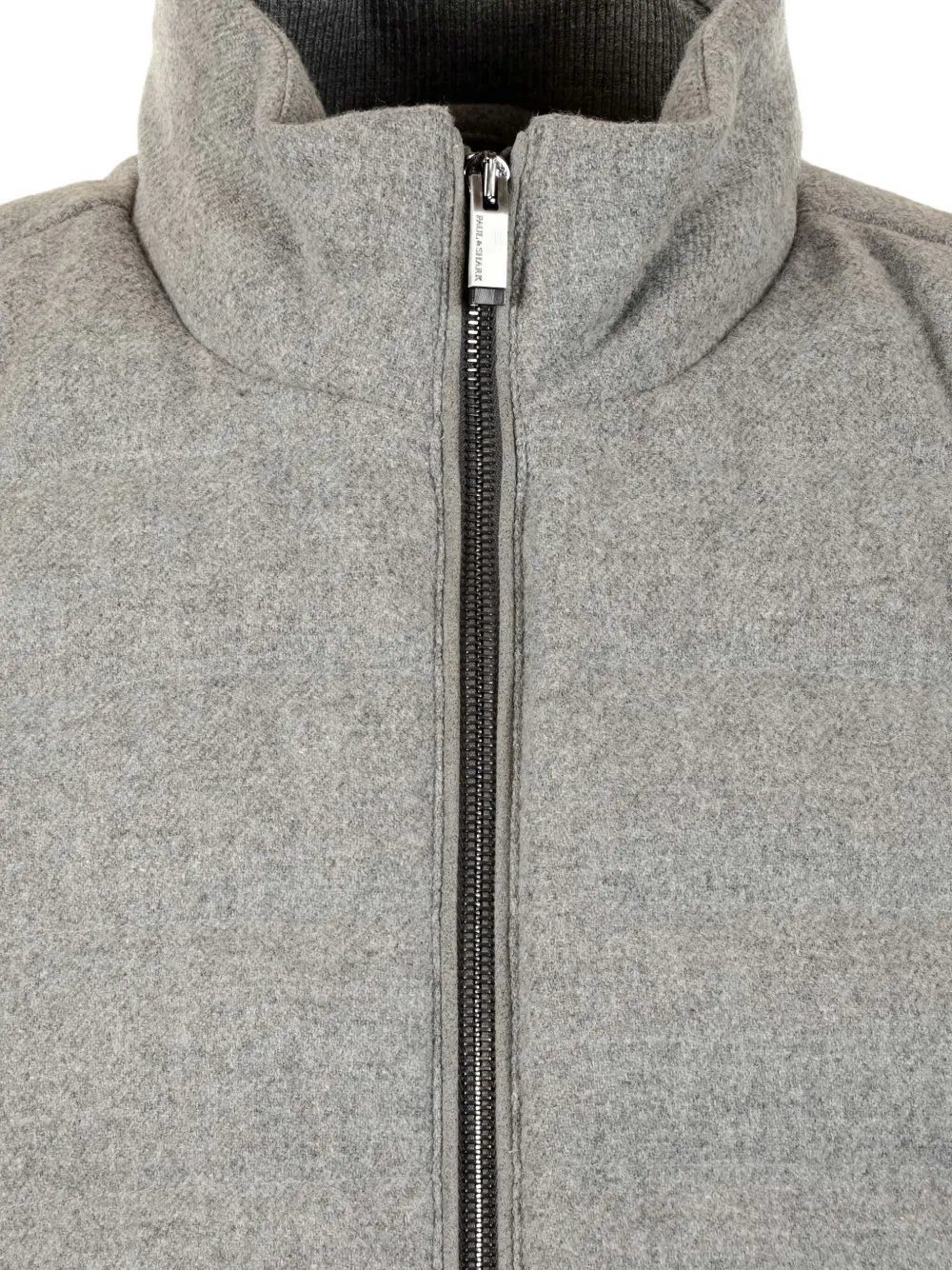 Paul & Shark Padded Gilet In Wool And Cashmere In Gray