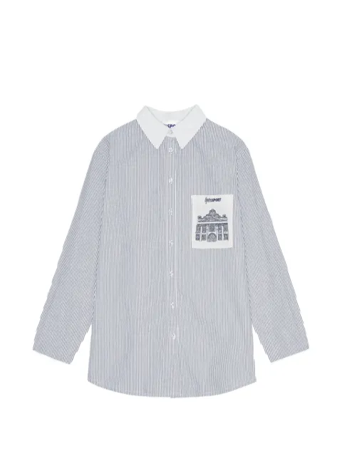 OpéraSPORT striped logo-detail shirt