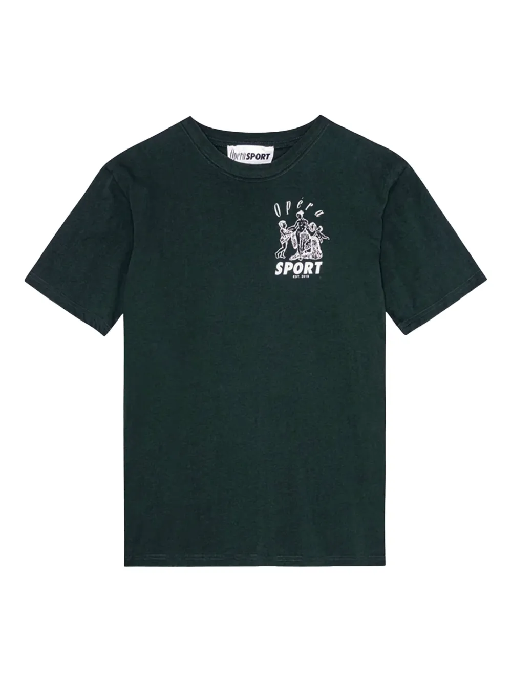 OpéraSPORT Marcel graphic-print organic-cotton T-shirt | Green | Image 1