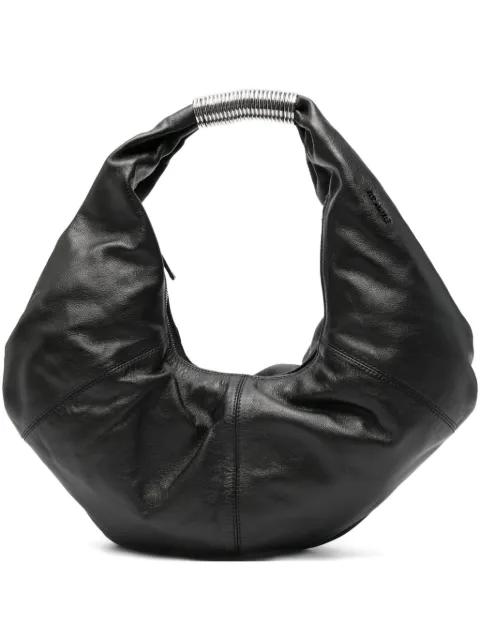 Vic Matie curved-handle leather tote bag