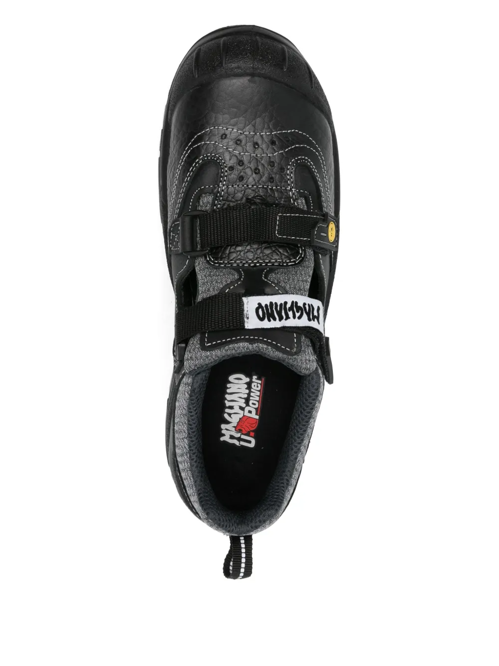 Magliano leather strap sneakers Black