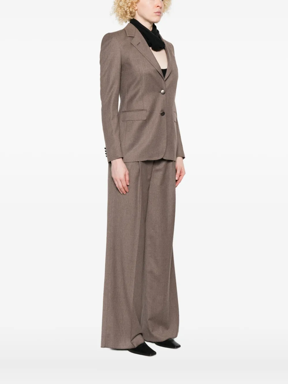 Tagliatore Single-breasted Blazer In Brown