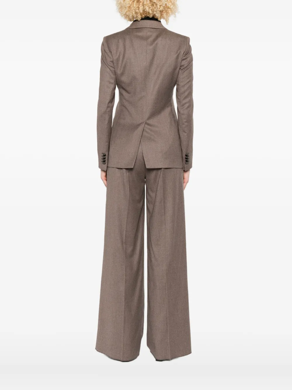 Tagliatore Single-breasted Blazer In Brown