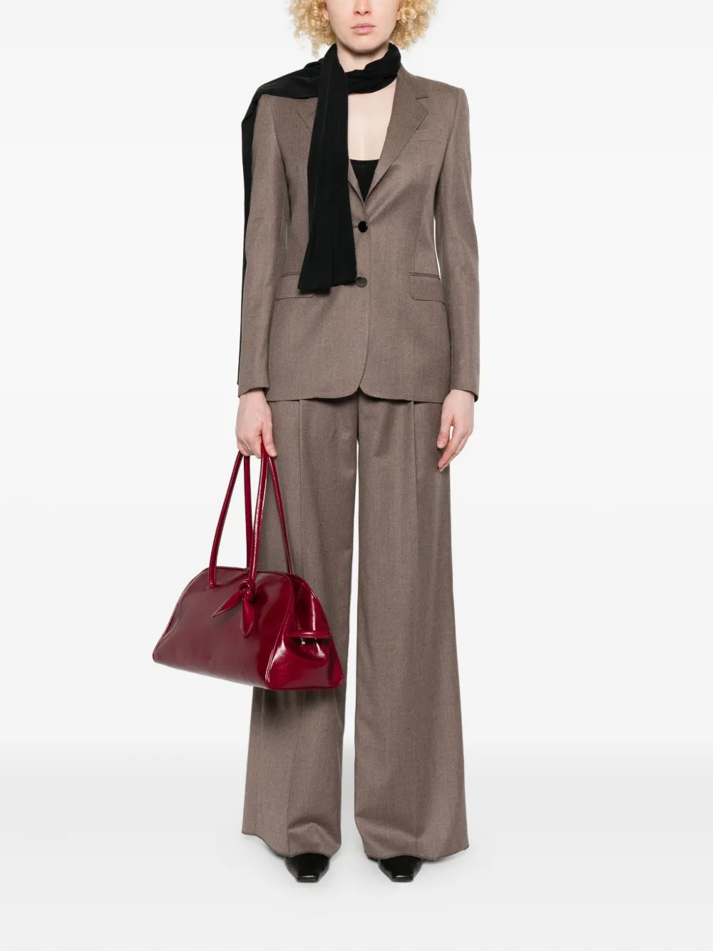 Tagliatore Single-breasted Blazer In Brown