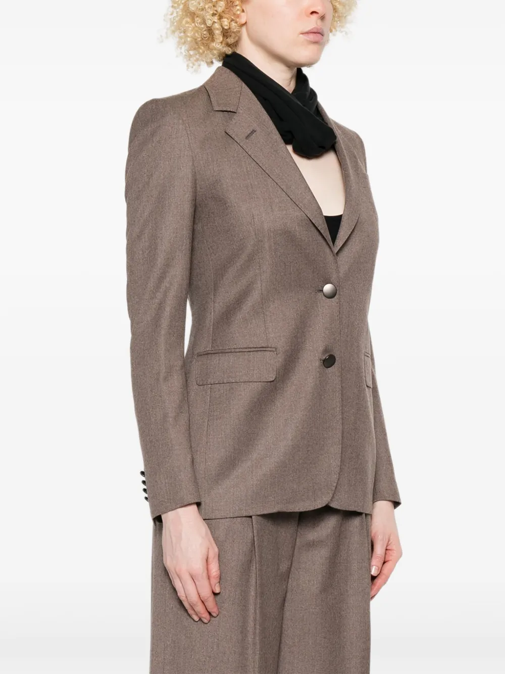 Tagliatore Blazer met enkele rij knopen Bruin