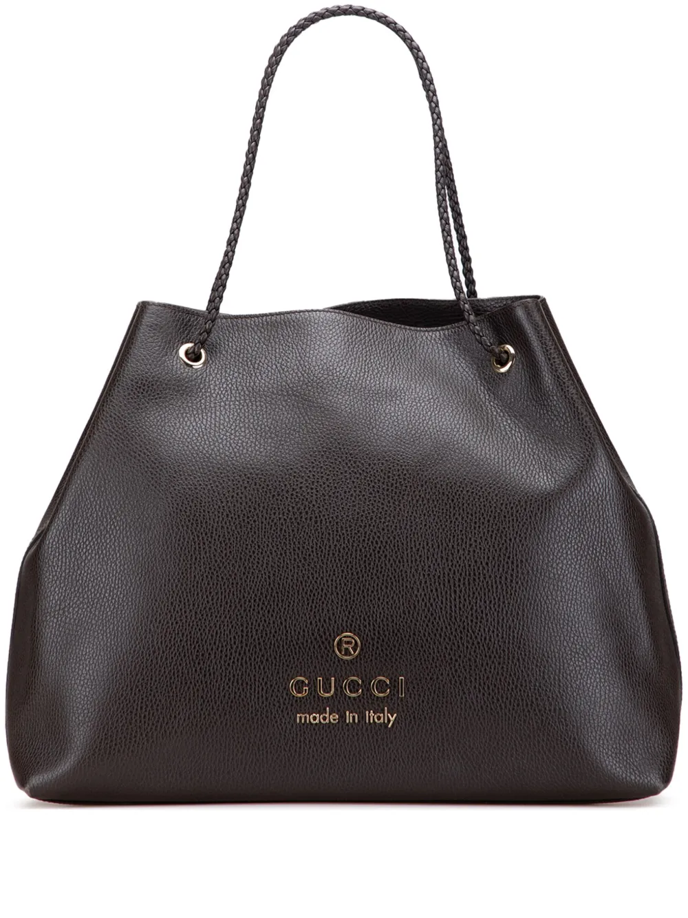 Gucci Pre-Owned 2001-2015 ラージ レザー ギフォード ハンドバッグ - ブラウン Gucci Pre-Owned 2001-2015 ラージ レザー ギフォード ハンドバッグ - ブラウン