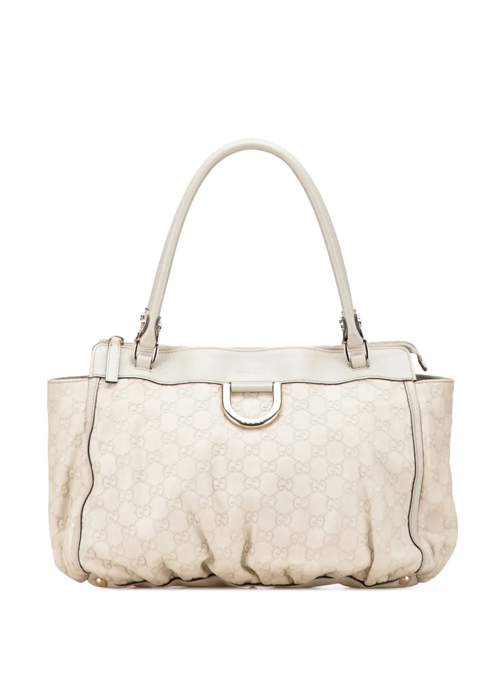 Gucci Pre-Owned 2000-2015 グッチシマ アビー Dリング トートバッグ - ホワイト Gucci Pre-Owned 2000-2015 グッチシマ アビー Dリング トートバッグ - ホワイト