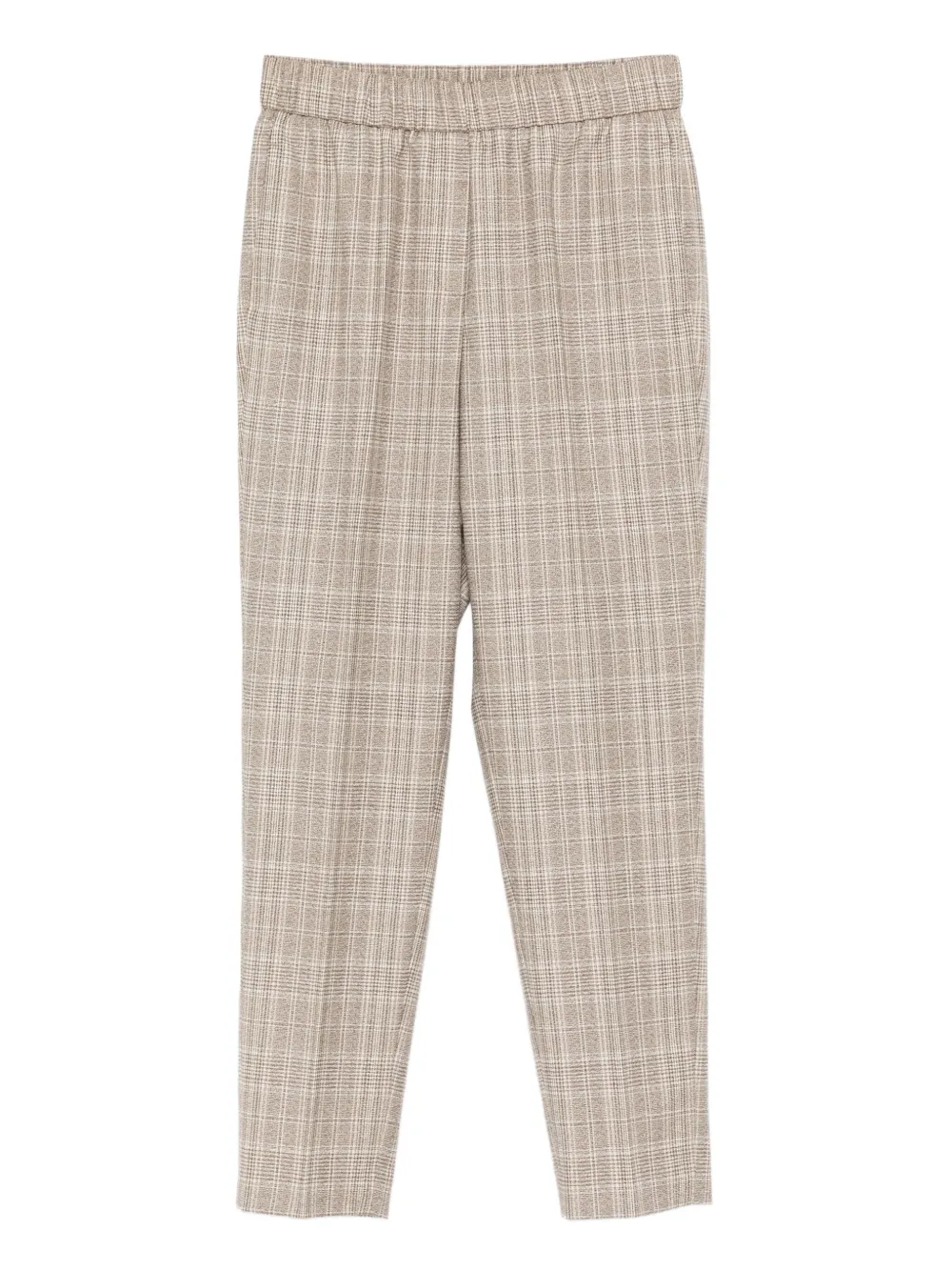 Peserico checked elasticated-waist trousers | Neutrals | Image 1