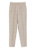 Peserico checked elasticated-waist trousers - Neutrals