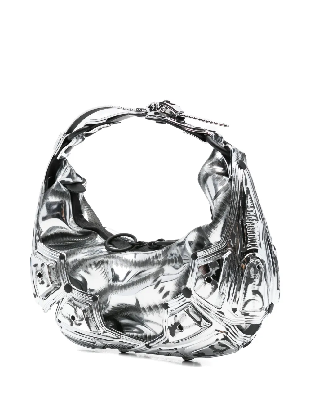 Innerraum Metallic-effect Top-zip Shoulder Bag In Silver