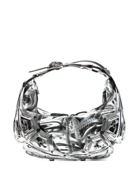 Innerraum metallic-effect top-zip shoulder bag
